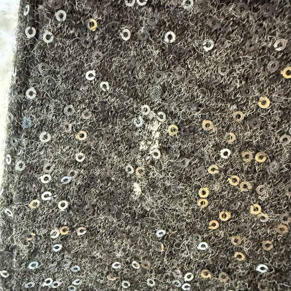 Vivienne Tam Sequin Knit Mini Dress Gray Womens Size Small Party Gala Sparkle - Picture 5 of 8